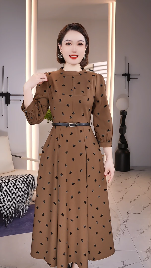 【深圳薇姐清仓】 B高端大码原创显瘦连衣裙送腰带 发顺丰  B6380