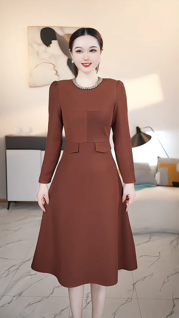 【深圳南油薇姐】 B高端大码原创遮肉显瘦连衣裙 发顺丰  B6421