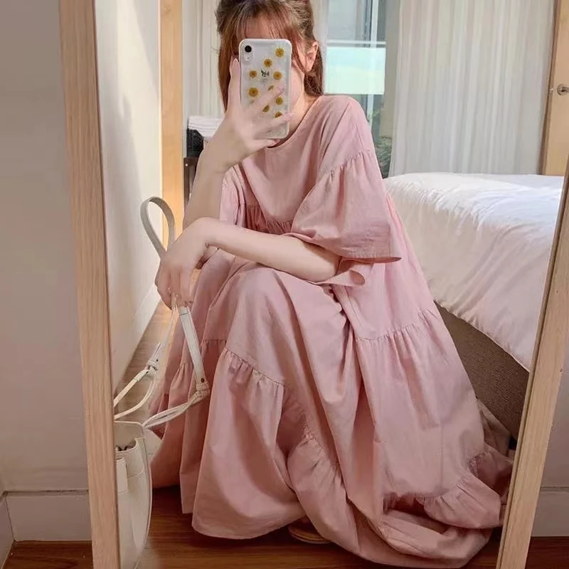孕妇装连衣裙夏装洋气蛋糕裙潮妈夏季网红甜美新款宽松时尚中长款