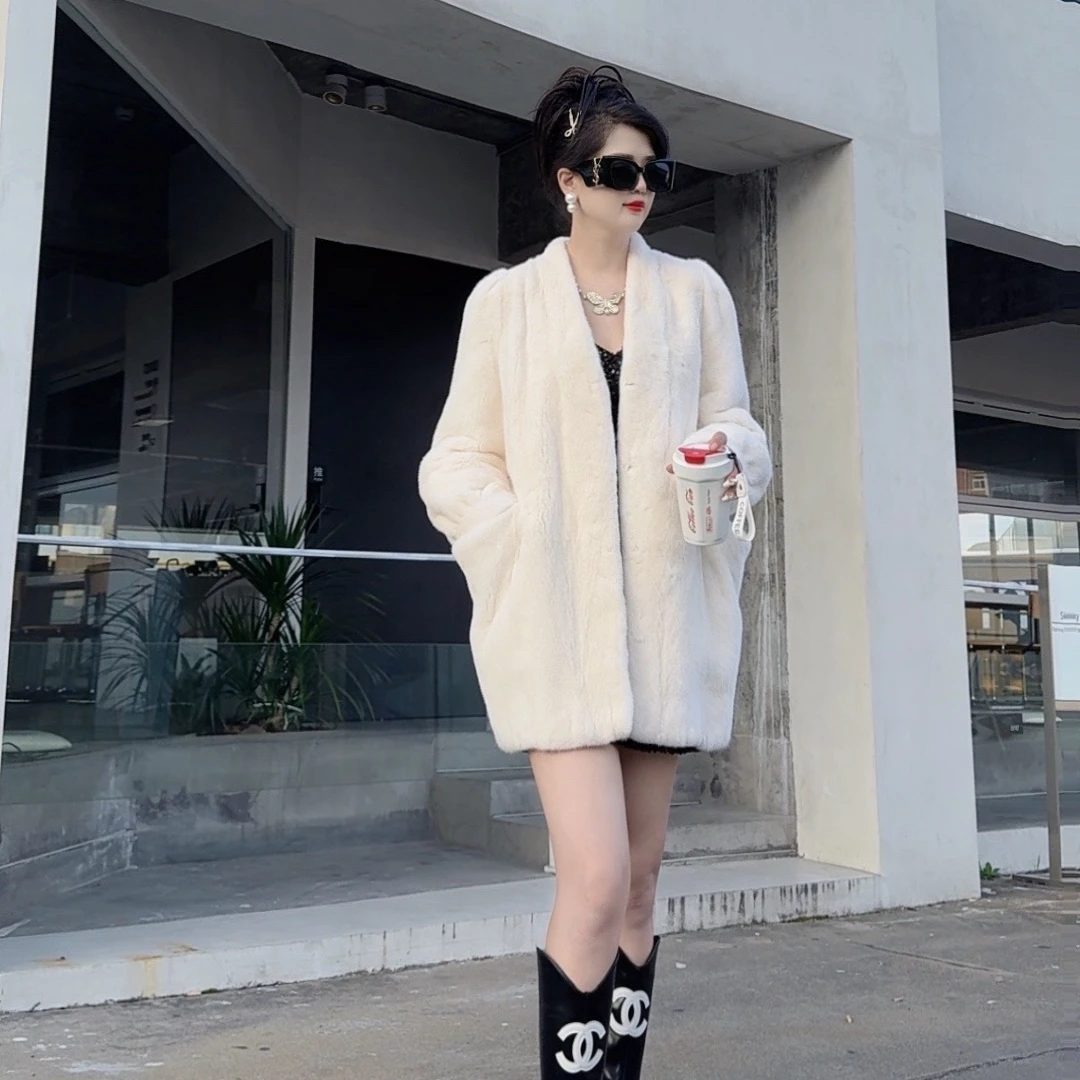 海梦缘新款水貂时尚女装百搭款外套