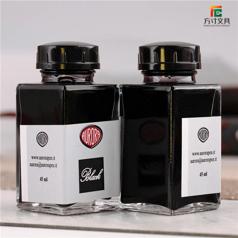 「方寸文具」(北京发货）Aurora/奥罗拉瓶装墨水黑色非碳素45ml