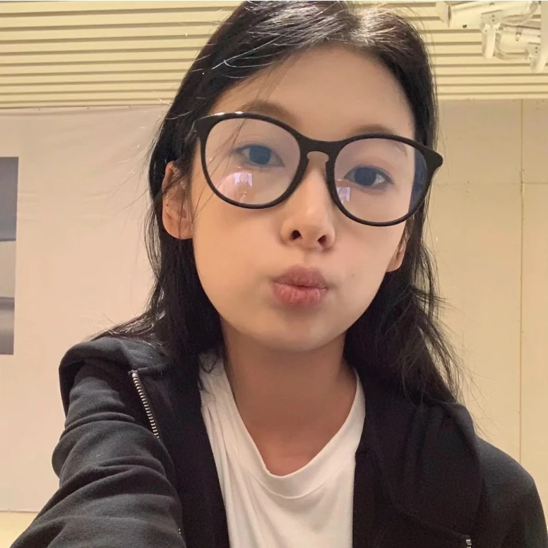 【素颜松弛感】小香风猫眼大框显瘦黑框防蓝光眼镜框可配近视眼镜