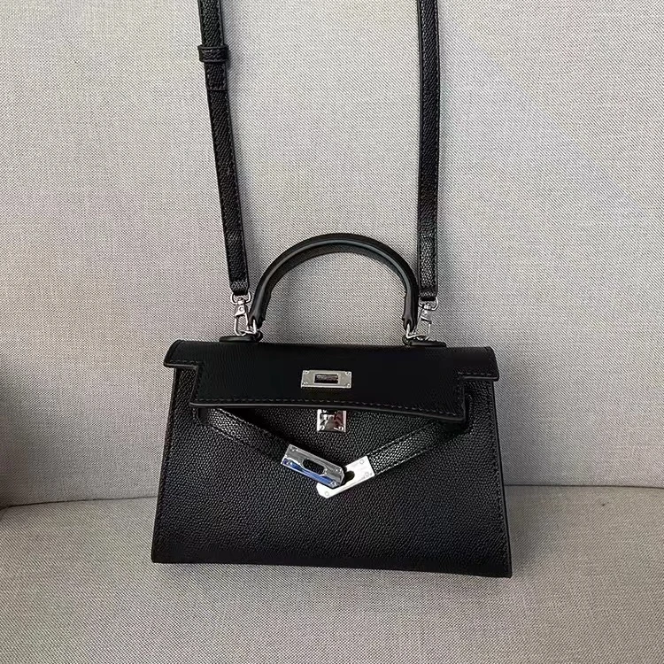 1984  精选【自留款】春夏百搭黑色经典盒子包单肩时尚肩包