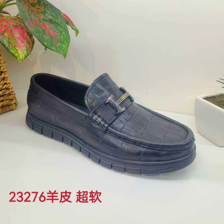 男鞋男士皮鞋单鞋豆豆鞋头层牛皮