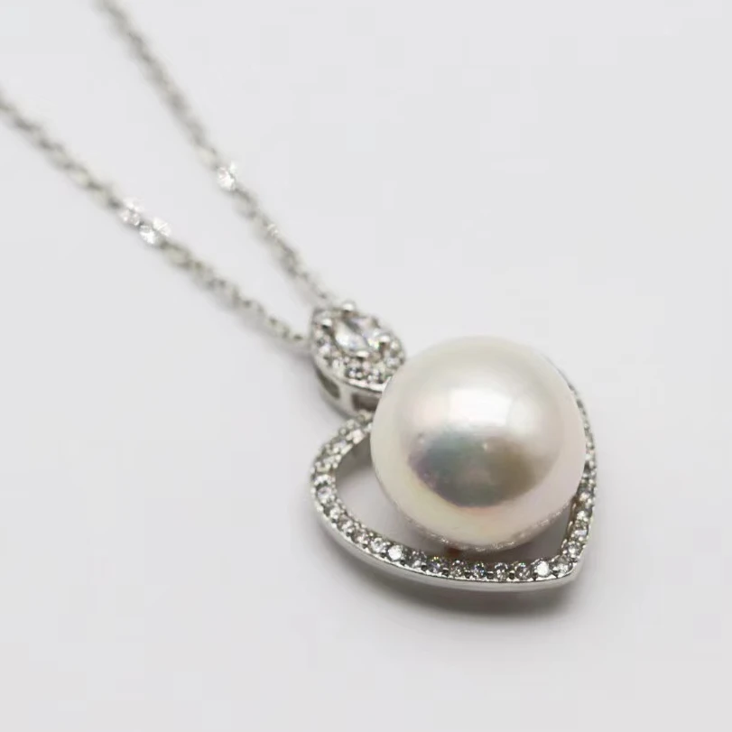 50 L 爱心白色珍珠吊坠