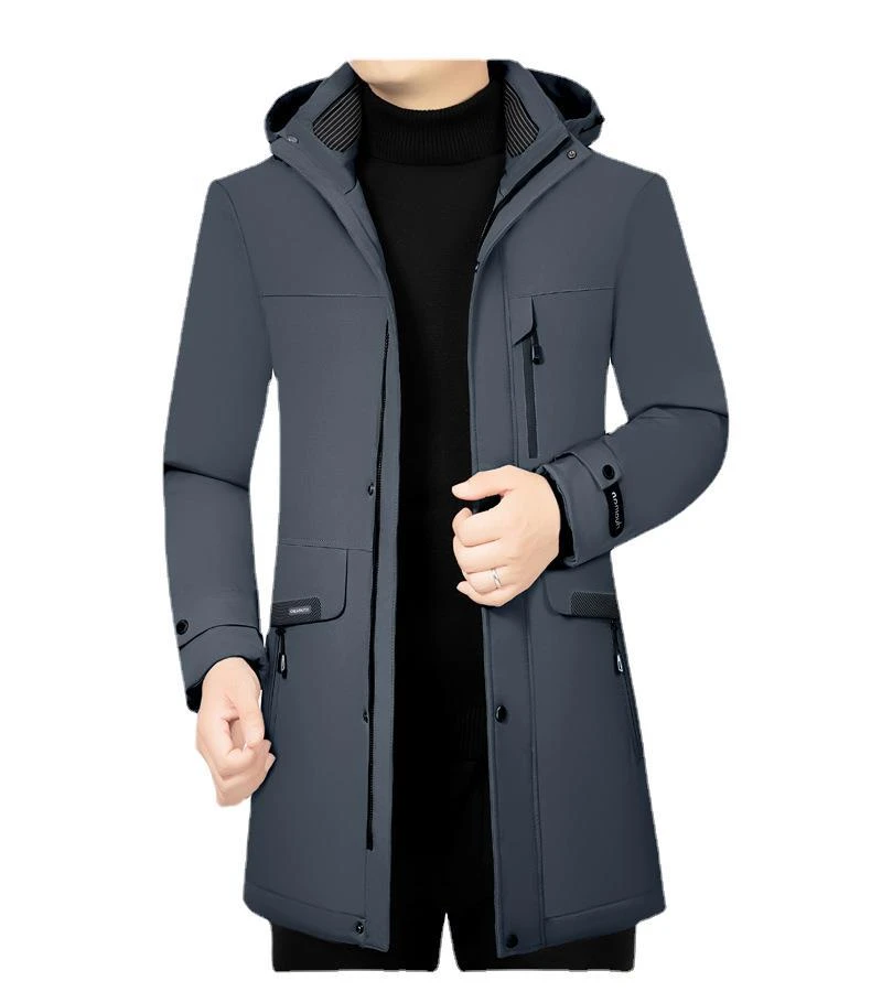 波司登2023冬季羽绒服鹅绒中长款男装商务休闲白鸭绒男士保暖一件