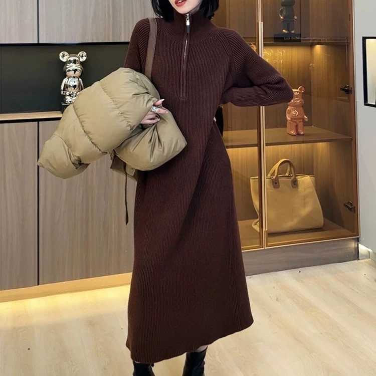 900-949春夏款休闲中长款款微胖大码连衣裙