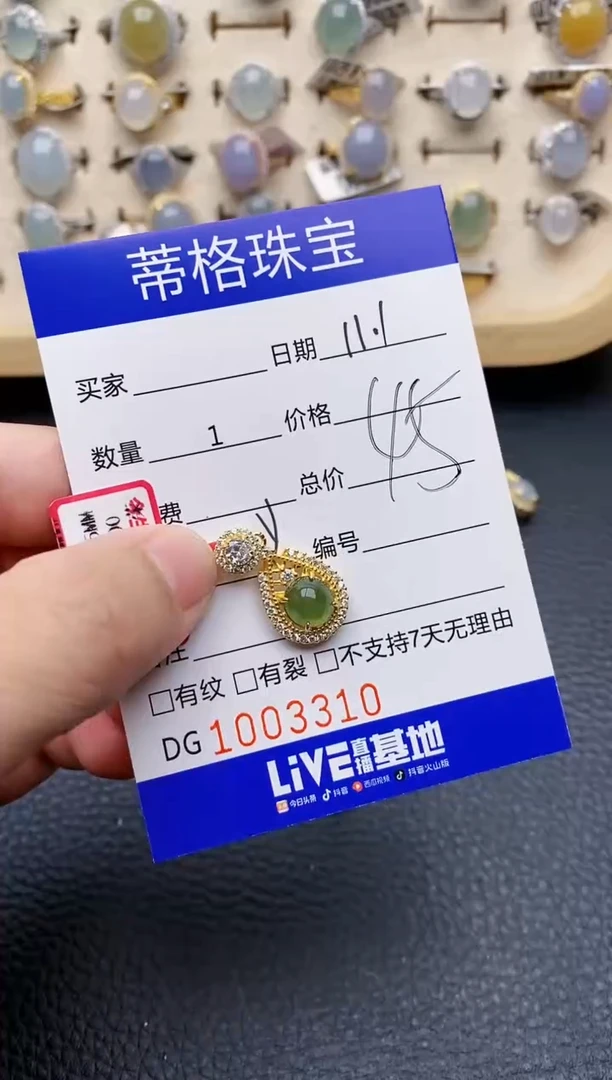 【闪购商品】翡翠颈饰银S925镶嵌/3310