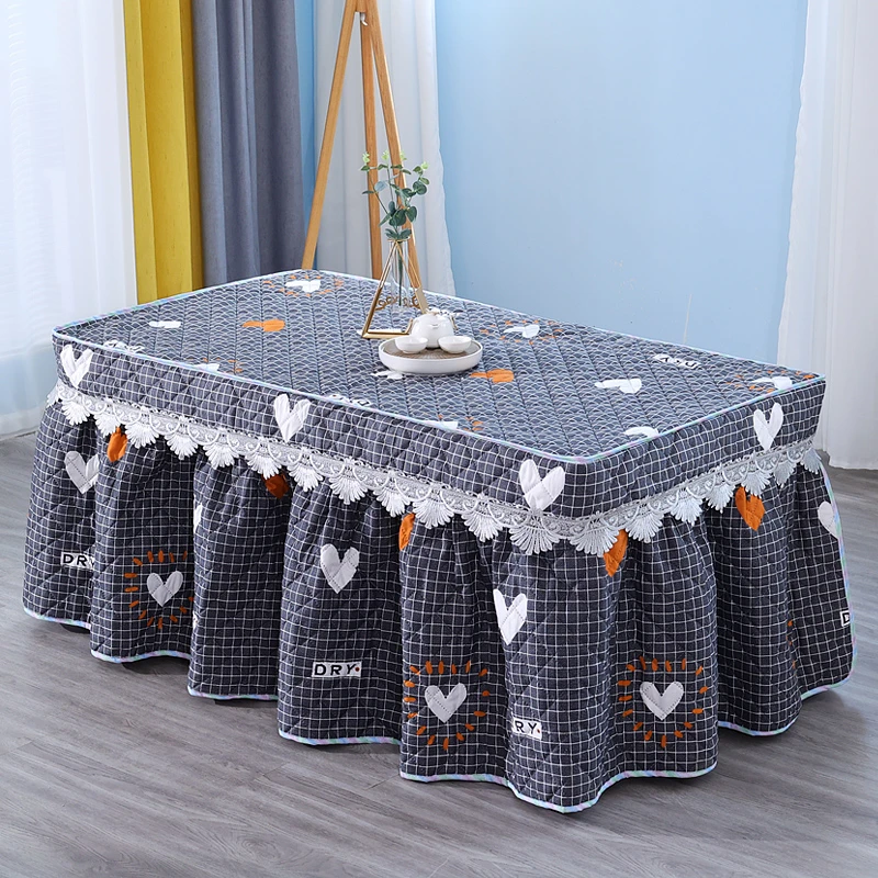 新款裙摆烤火罩长方形电取暖桌罩加厚烤火桌子罩套揭盖款电火炉罩