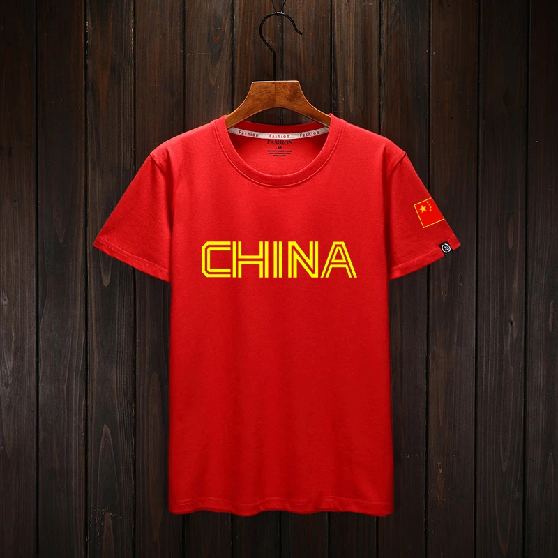 中国国家队运动短袖t恤衫男女夏季China宽松休闲运动训练半袖衣服