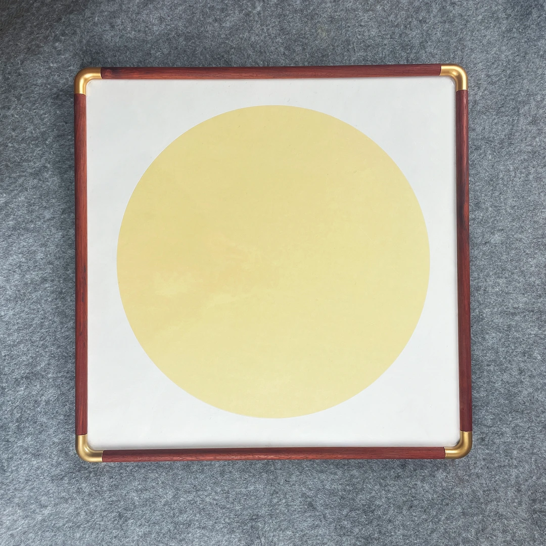 50*50厘米内径 红花梨木仿铜角画框 宣纸国画书法 单色