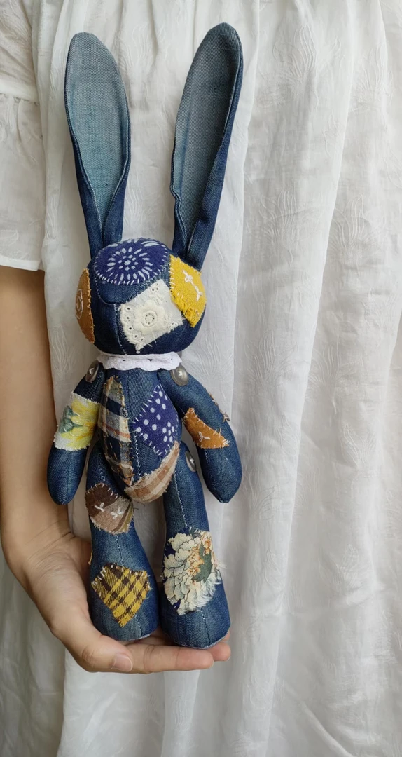 许静手作——褴褛风的小兔子和小熊材料包