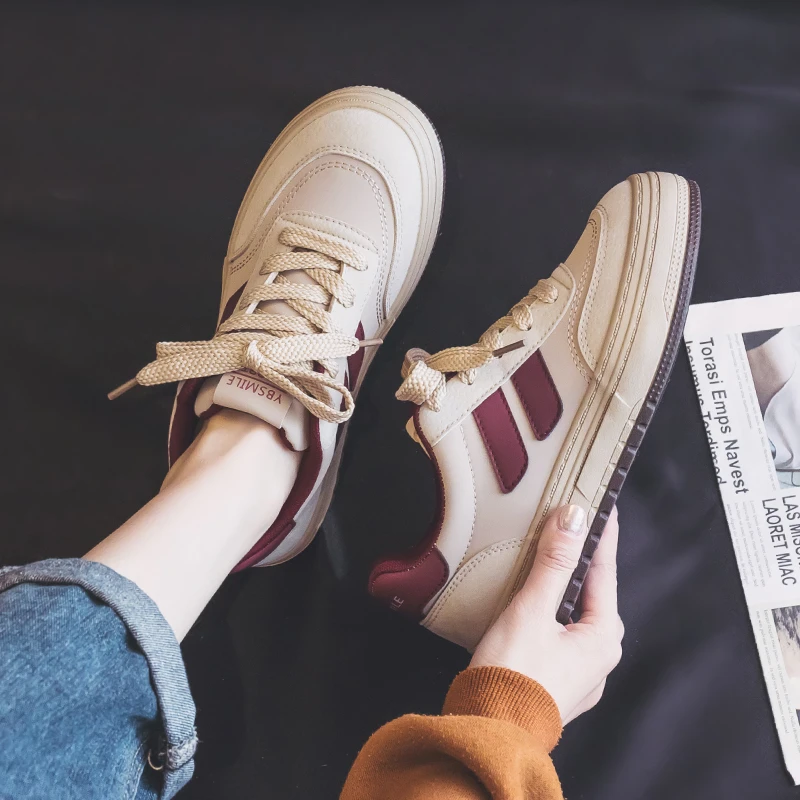 【Bin】韩版不加绒春秋新款潮流设计板鞋时尚小众学生休闲百搭时尚