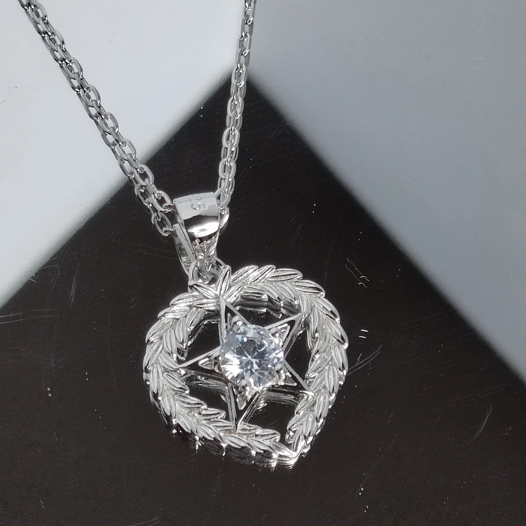 链子925银合成锆石 《支持检验》军恋素款浪漫小众气质轻奢坠链女士