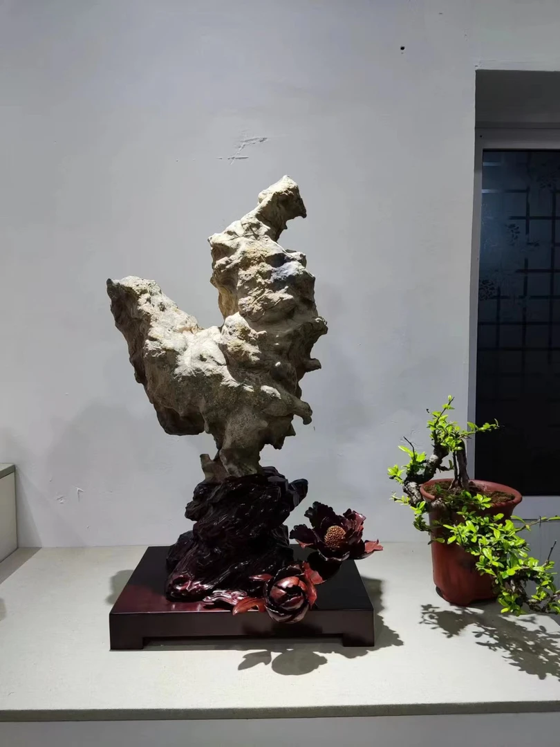 灵璧石花盆奇石原石