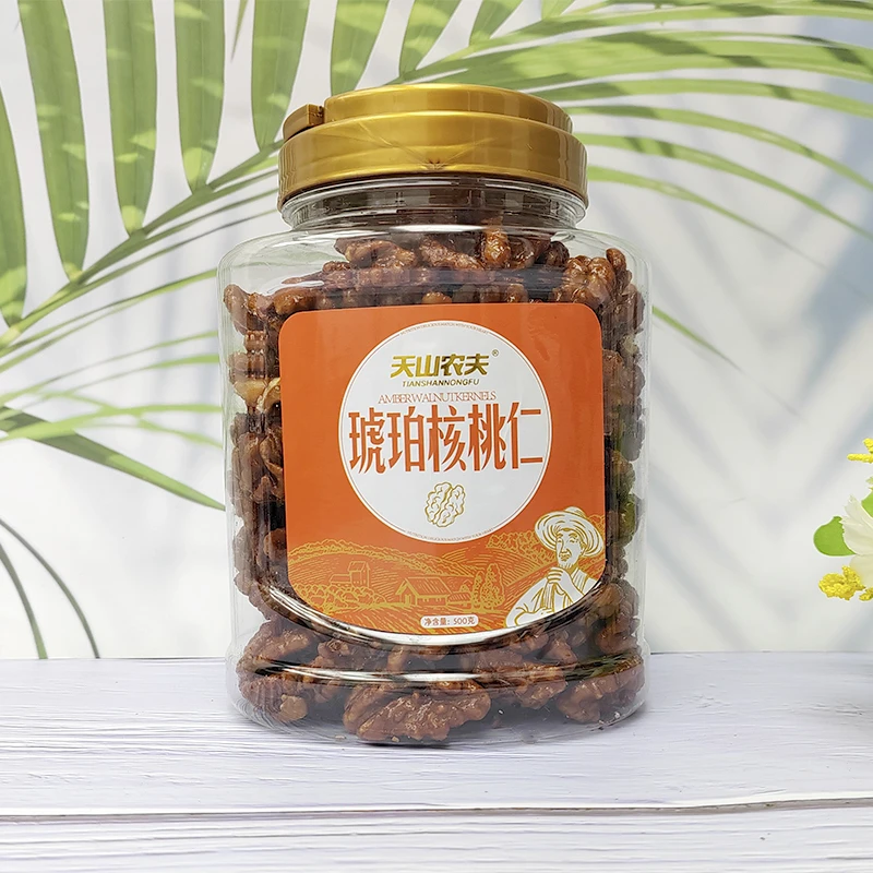 天山农夫琥珀核桃仁灌装500g休闲零食大颗粒