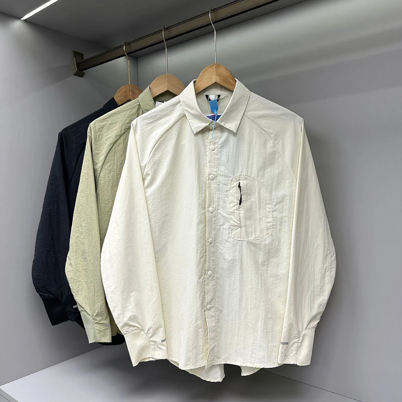 户外机能-耐磨抗撕裂!早秋新品男士轻量化运动长袖衬衫薄款外套