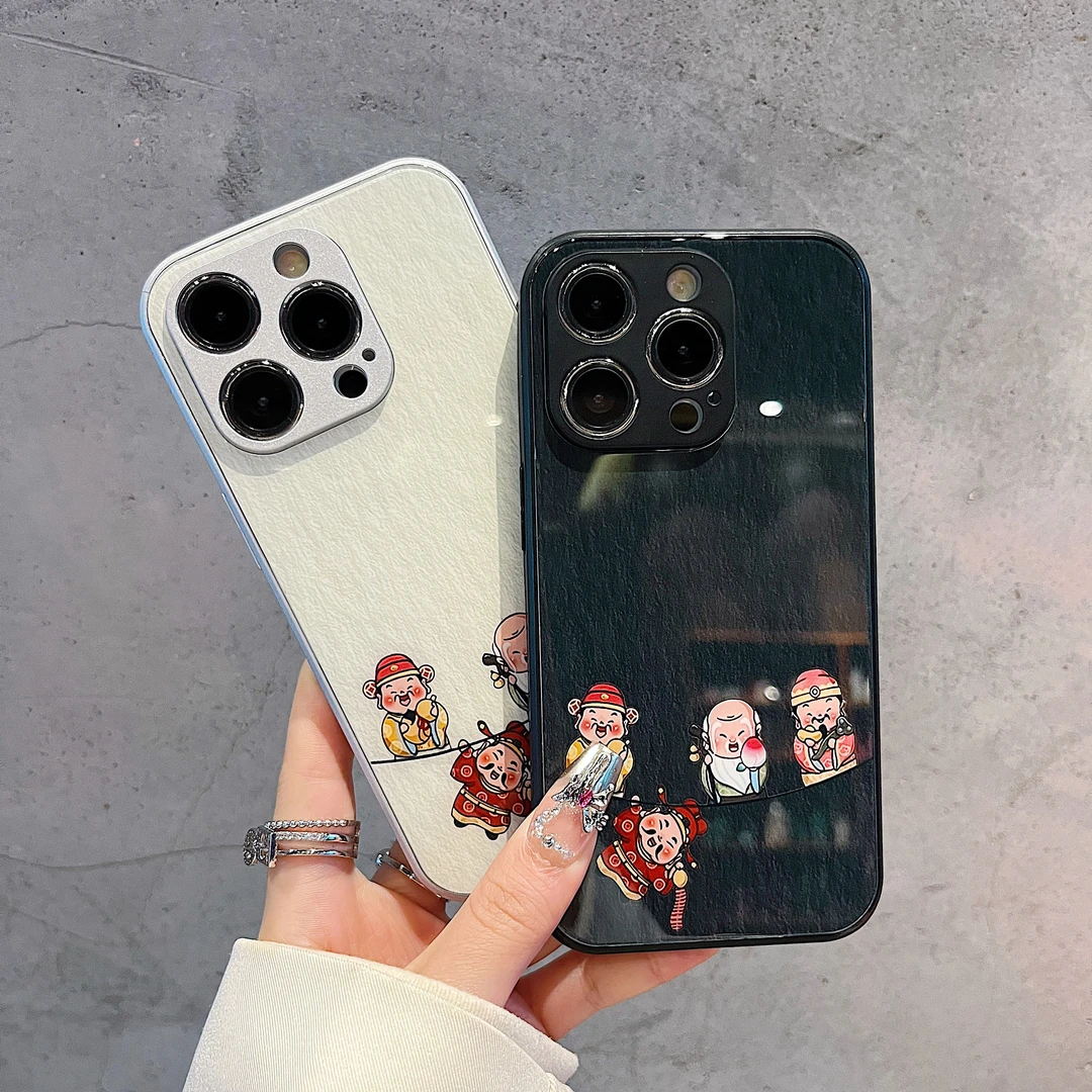 玻璃壳适用苹果iPhone15/华为荣耀/OPPO/VIVO/小米手机壳个性