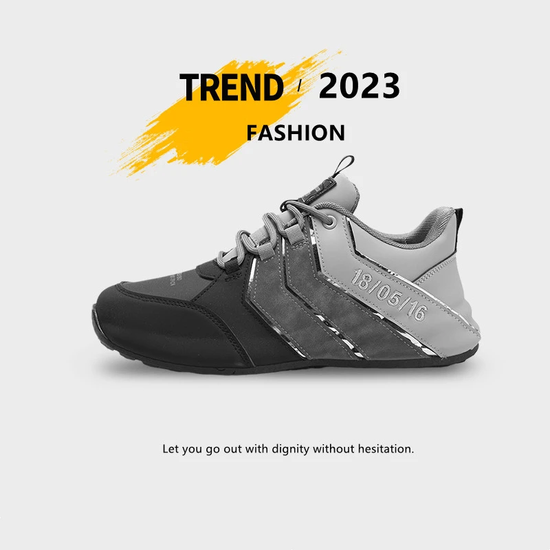 【专柜正品】2023爆款男士秋冬时尚休闲鞋厚底增高运动鞋 四季可穿