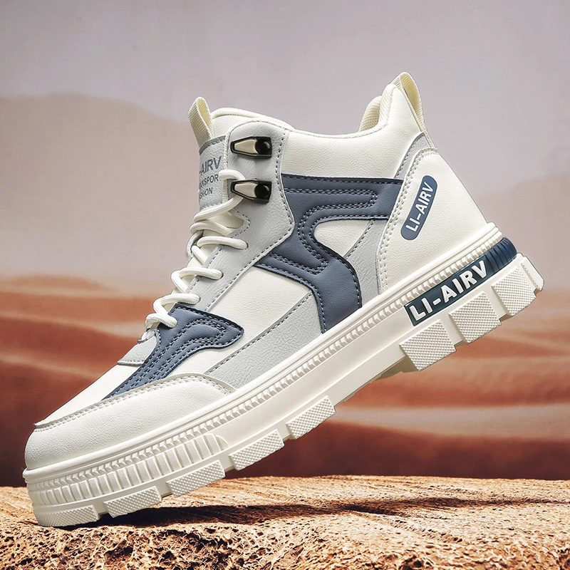 【现货秒发】设计师款时尚拼色男鞋皮面板鞋运动鞋休闲鞋潮鞋