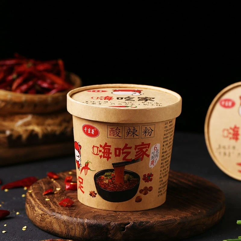 清真千里薯酸辣粉重庆风味130g*6桶网红爆品方便粉丝冲泡速食包邮