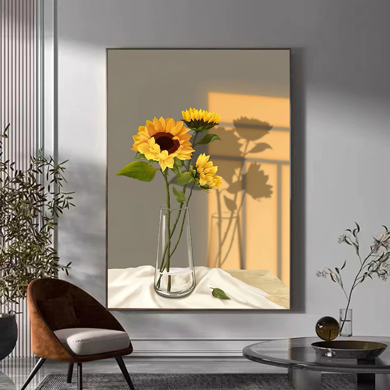 优品 - 【向日葵】现代简约客厅挂画沙发背墙落地装饰画风景