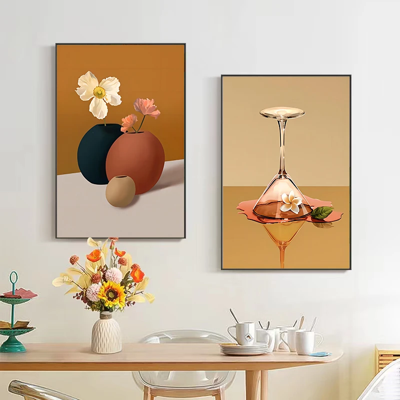 优品【花样生活】简约高级感餐厅挂画几何抽象晶瓷客厅装饰画