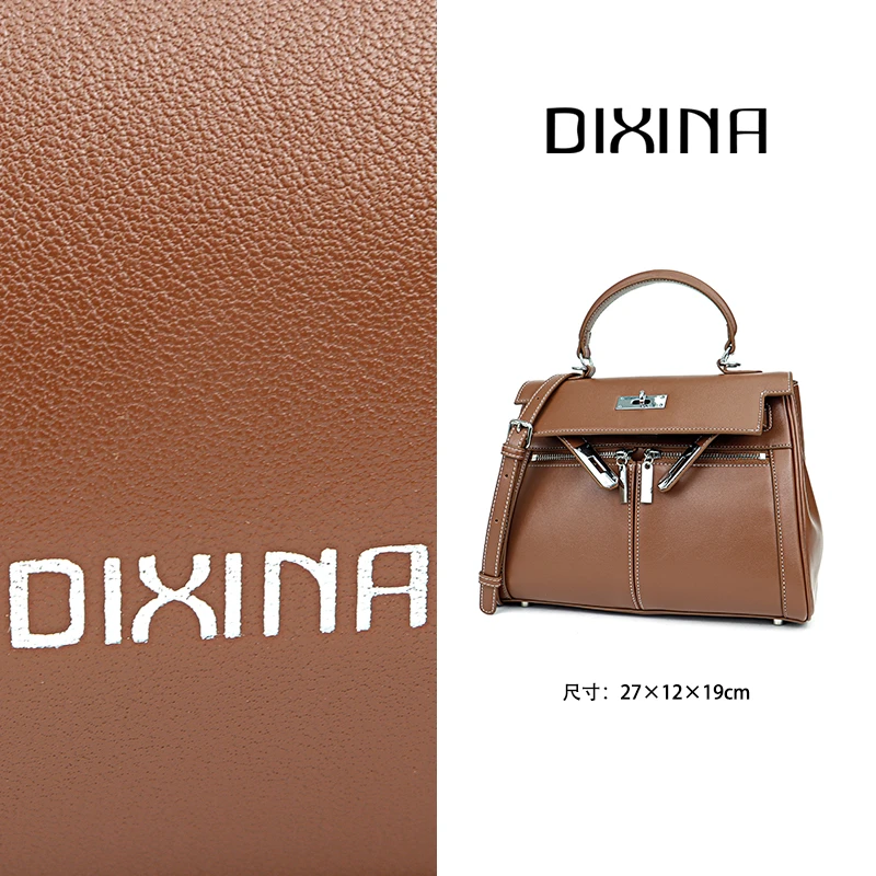 【叶子姐严选】DIXINA-新款经典时尚锁扣设计手提斜挎凯莉包