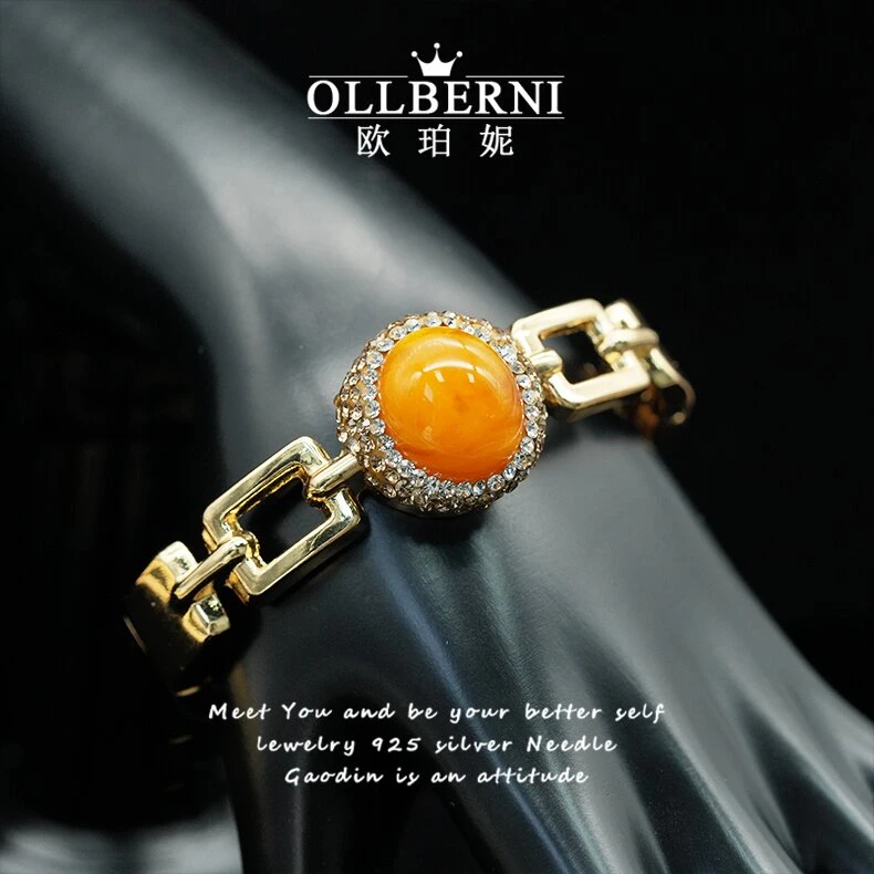 铜合金手镯 新款爆款轻奢小众精致气质手镯黄色正品首饰饰品奢华