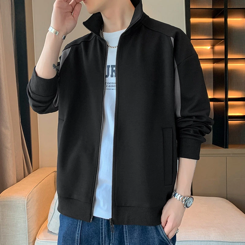 卫衣外套男拉链宽松青少年秋新款学生长袖男潮牌2024时尚百搭