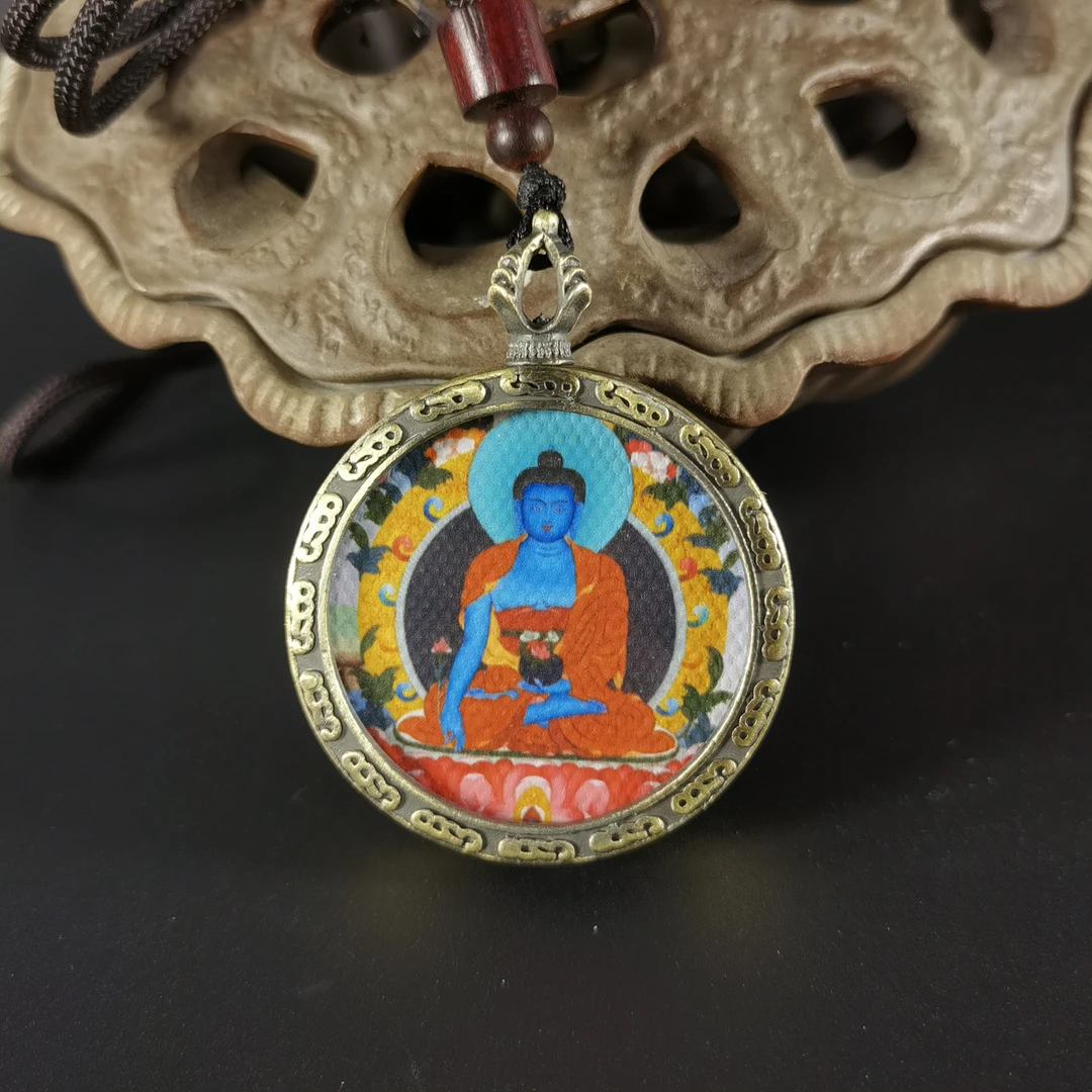 创意饰品 F 药师圆吊牌 藏式民族风 复古百搭