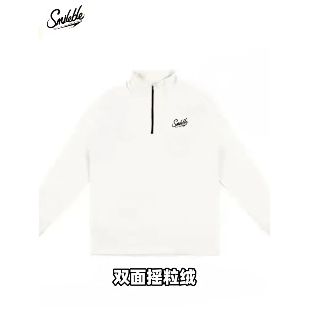 SlAMBLL秋冬新款运动跑步摇粒绒立领套头衫男拉链热身服训练上衣
