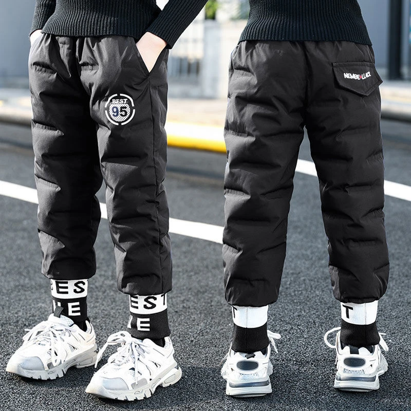 男童羽绒裤秋冬款加厚冬季新款洋气儿童冬装加绒裤子外穿潮