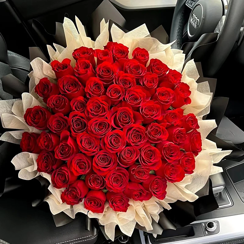 【浪漫的爱】52朵红玫瑰花束鲜花同城配送表白求婚送恋人送女友生日礼物鲜花小时达全国同城配送送花上门