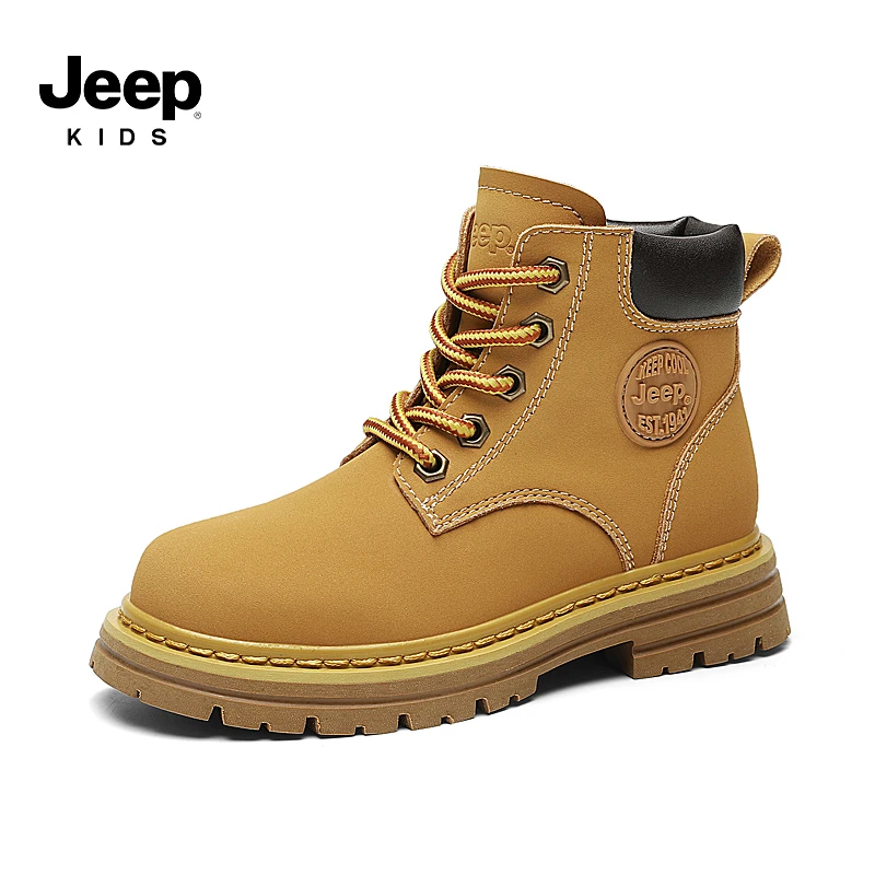 Jeep 秋款马丁靴大黄靴男童女童鞋雪地靴 标准码26-36.5 22AW0556