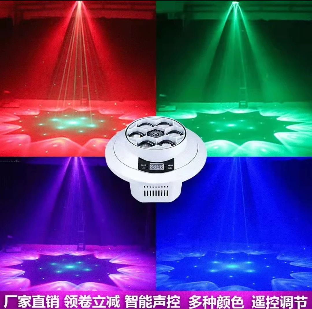 KTV闪光灯歌厅蹦迪包房七彩灯舞台灯光酒吧六蜂眼激光氛围旋转灯