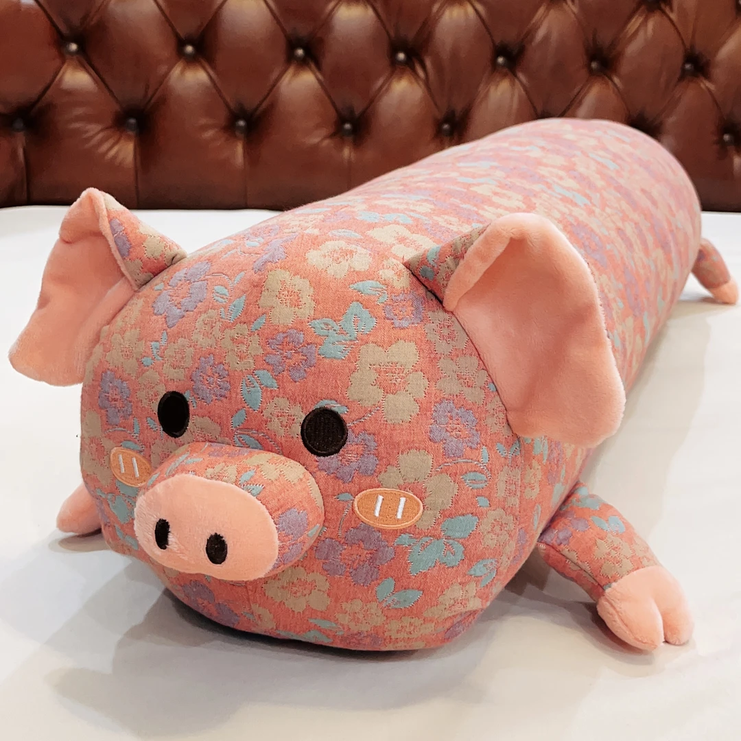 【三层纱】1米1富贵大猪猪睡觉抱枕专用全棉可拆洗靠枕玩偶靠垫枕头