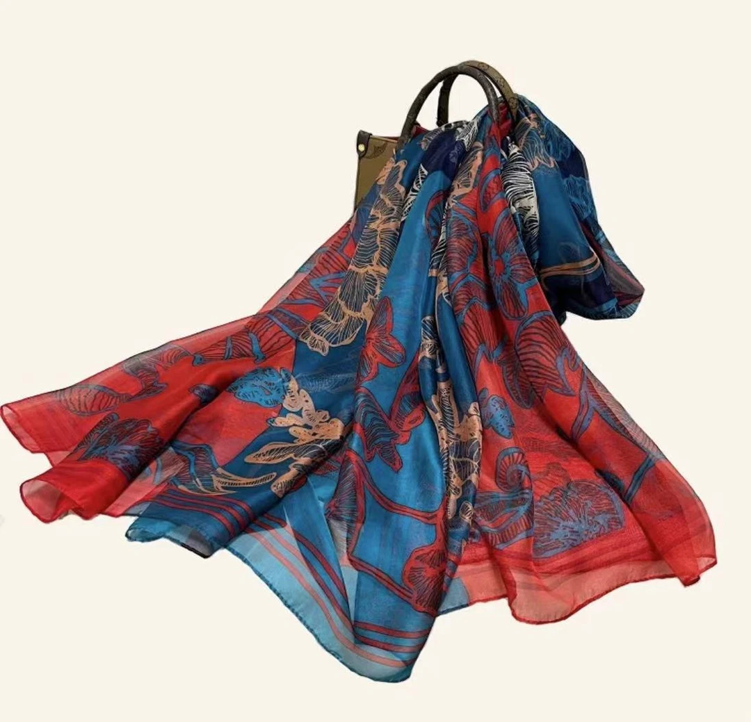 【翩翩起舞】时尚140*190左右丝巾沙滩巾高级感女士女款丝巾