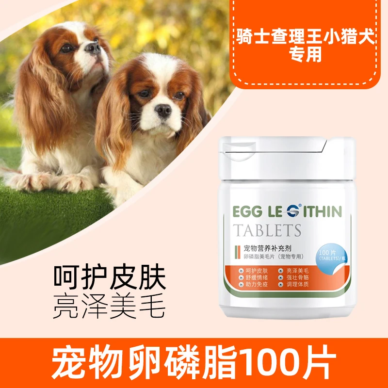 骑士查理王小猎犬用卵磷脂美毛粉爆毛掉毛宠物猫咪狗狗营养补充剂