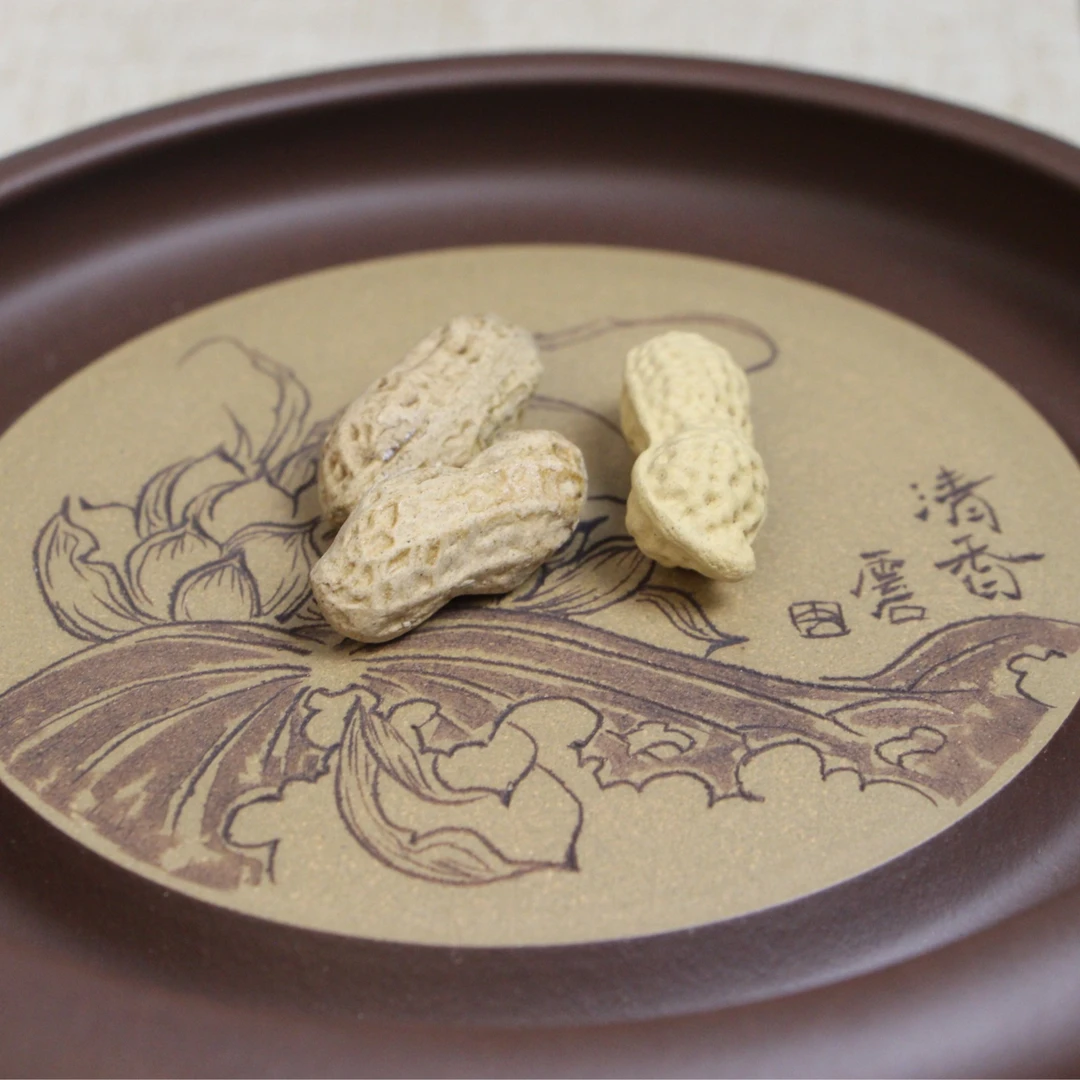 【花生】三个小茶宠茶宠摆件茶宠可养茶宠花生摆件茶桌必备摆件茶宠