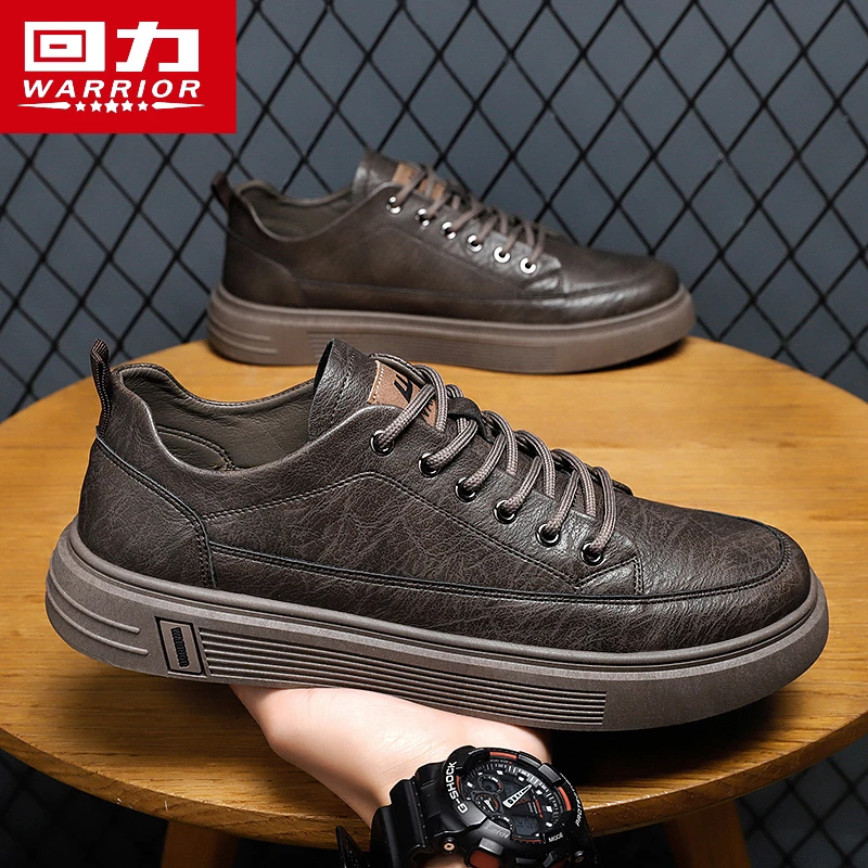 Warrior/回力男鞋运动休闲板鞋防水防滑小白鞋上班工作百搭男士鞋