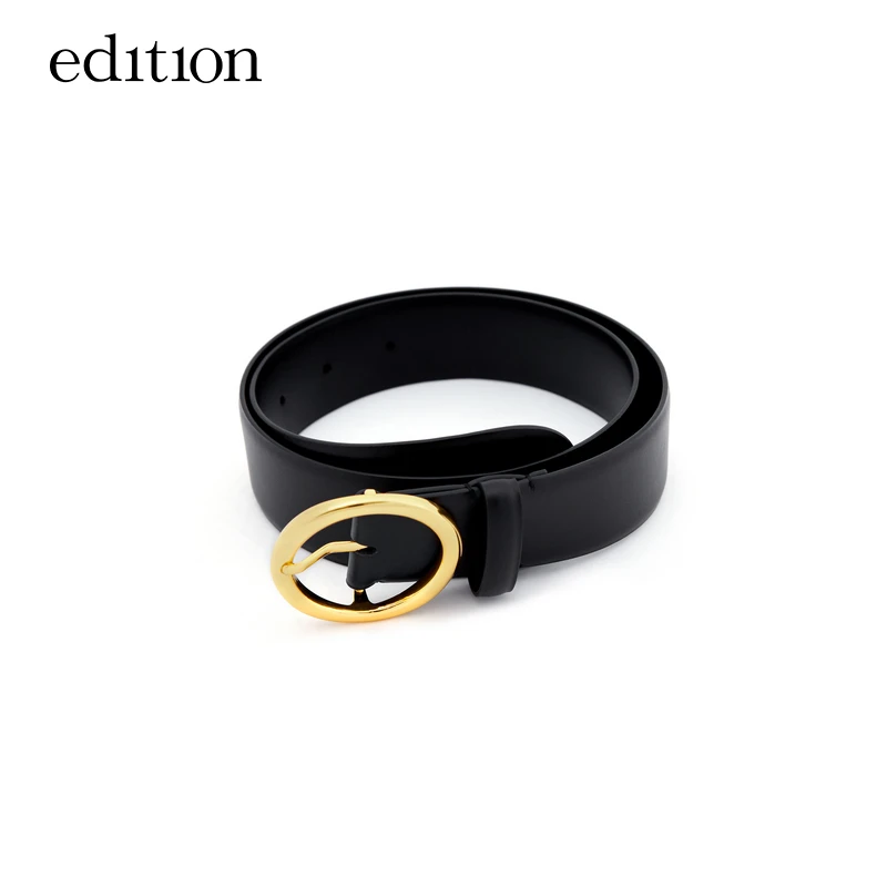 【商场同款】edition春款牛皮真皮黑色百搭腰带#EBD1BLT002