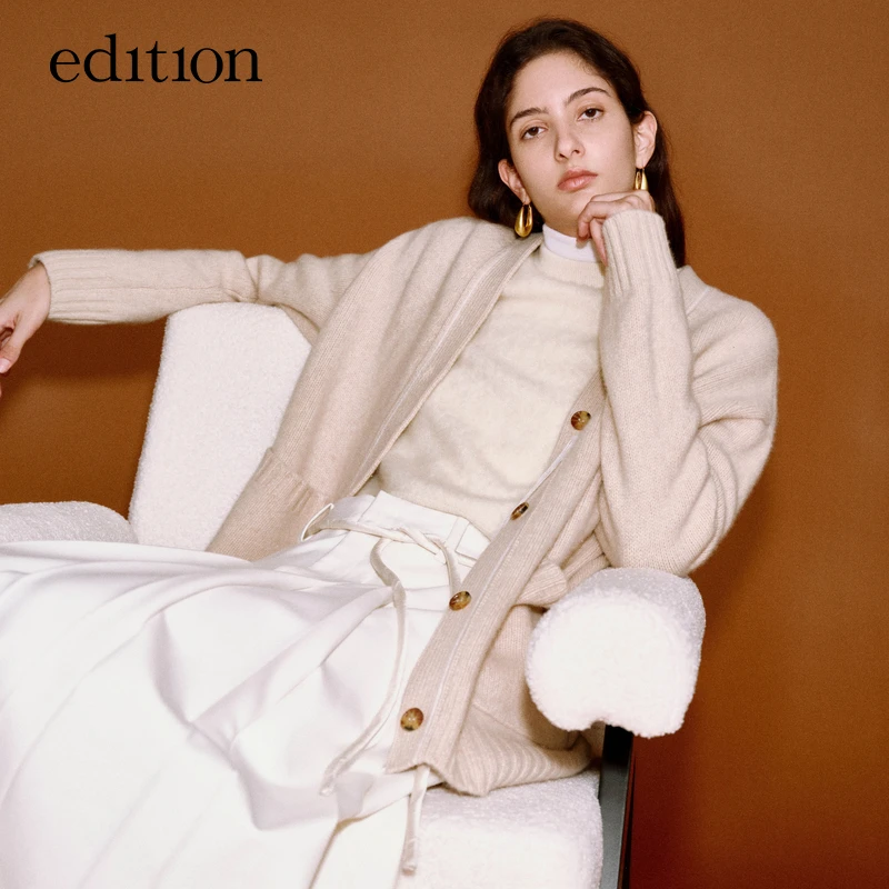 【P系列】edition纯羊绒中袖短款软糯毛衣#EBC4SWT001