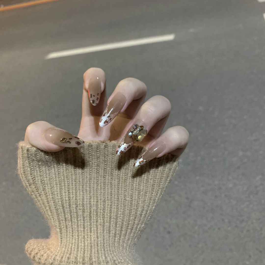 豹纹大金堆83#《小柒家》2025爆款半手工穿戴甲