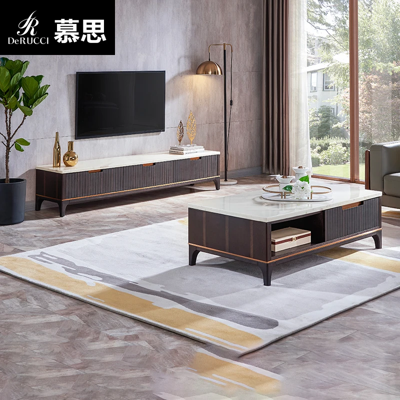 慕思轻奢意式大理石电视柜简约电视柜极简030款（柜类）