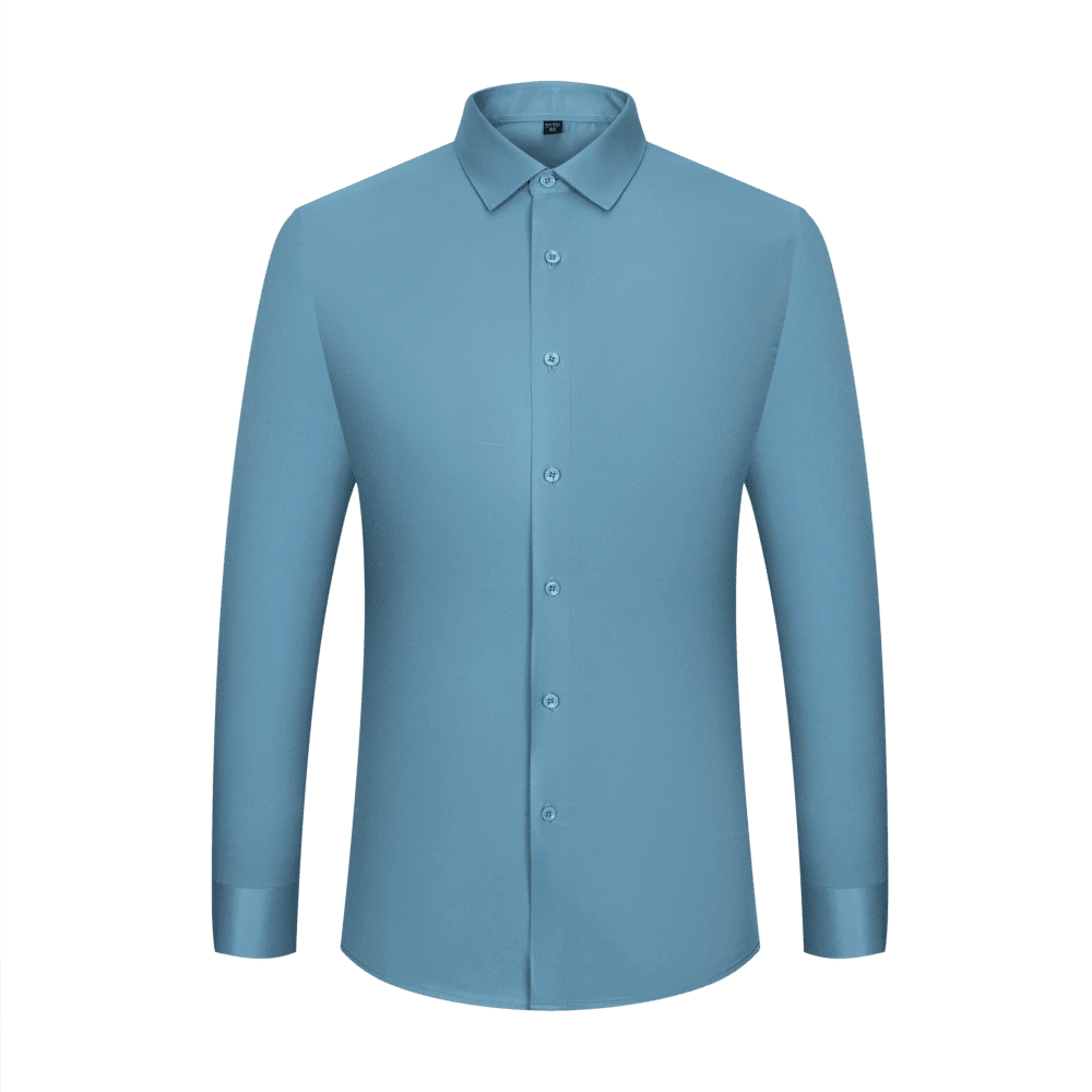 亨赞服饰竹纤维免烫衬衫亲肤透气高端商务男士衬衣时尚