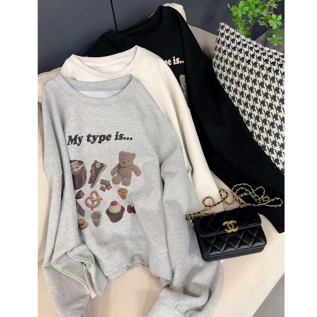 TY5 【快乐小熊】品质超绝 质感超赞显瘦小熊卫衣(衣长53)