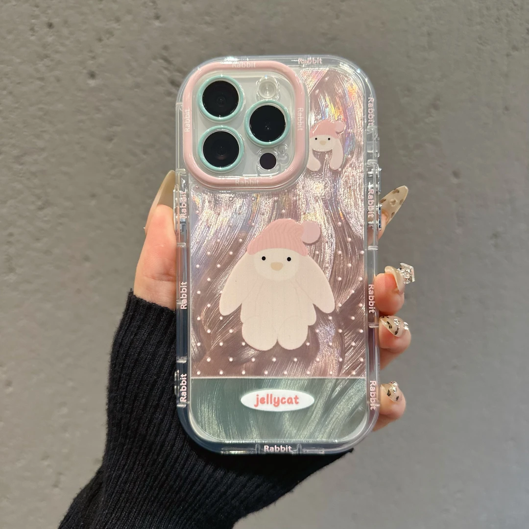 羽纱适用于苹果16promax华为MATE60小米14创意针织帽小兔手机壳