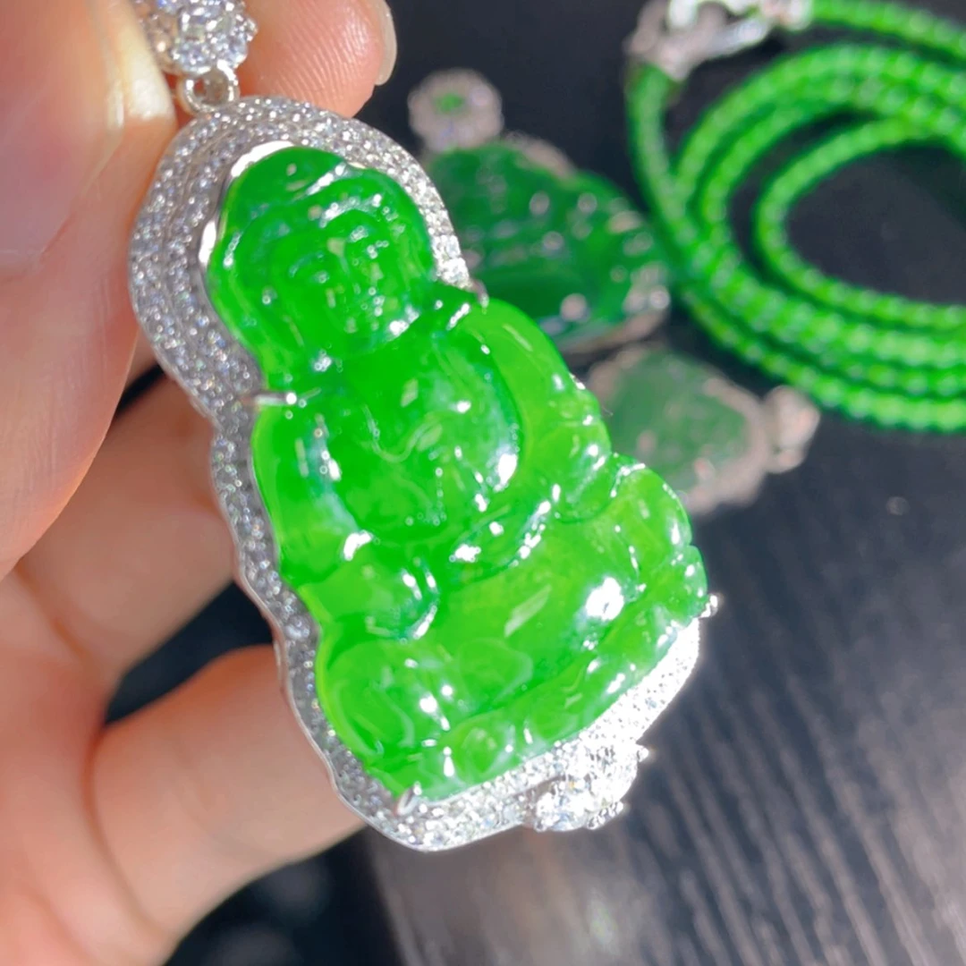 【闪购商品】翡翠颈饰银S925镶嵌