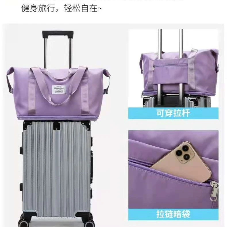 大容量可拓展可套拉杆箱JN好用拉链轻便时尚健身包旅行包运动包
